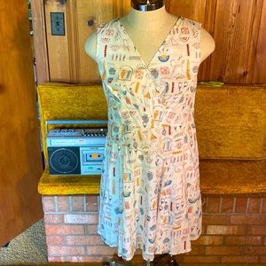 Egyptian print eshakti dress